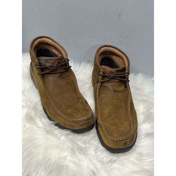Twisted X Shoes Mens Twisted X Leather Work Drving Moc Chukka Boots
